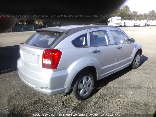 1B3HB28BX7D506583 - 2007 DODGE CALIBER SILVER photo 4