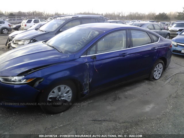 3FA6P0G73DR212945 - 2013 FORD FUSION S BLUE photo 6