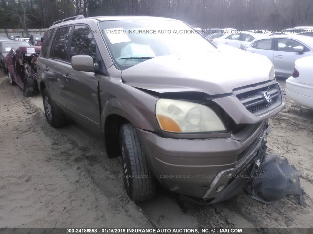 2HKYF18544H549281 - 2004 HONDA PILOT EXL BROWN photo 1