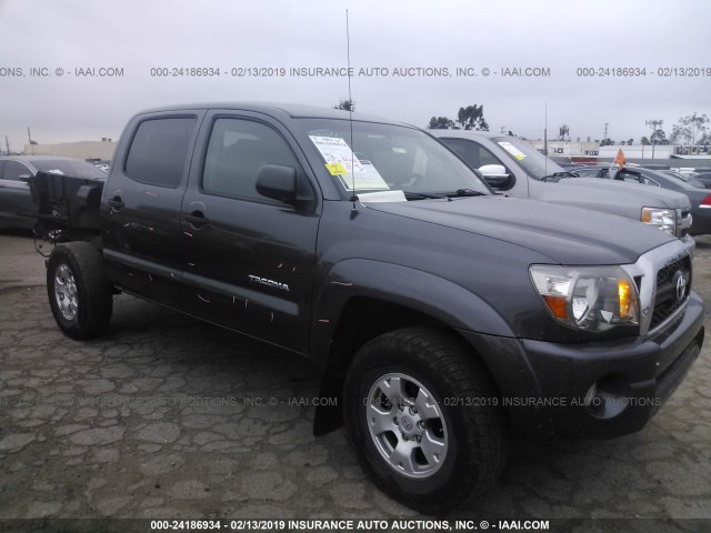 3TMLU4EN3BM077538 - 2011 TOYOTA TACOMA DOUBLE CAB GRAY photo 1