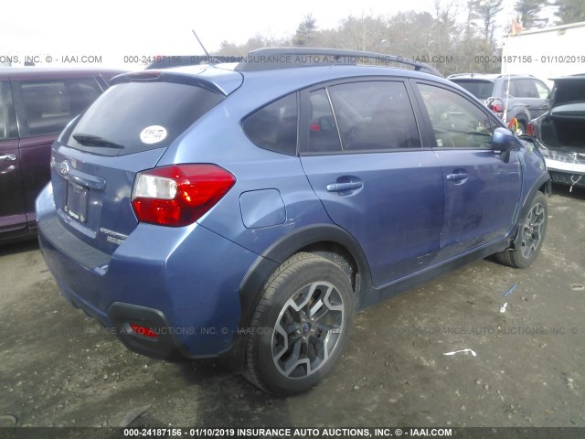 JF2GPABC5HG249812 - 2017 SUBARU CROSSTREK PREMIUM BLUE photo 4