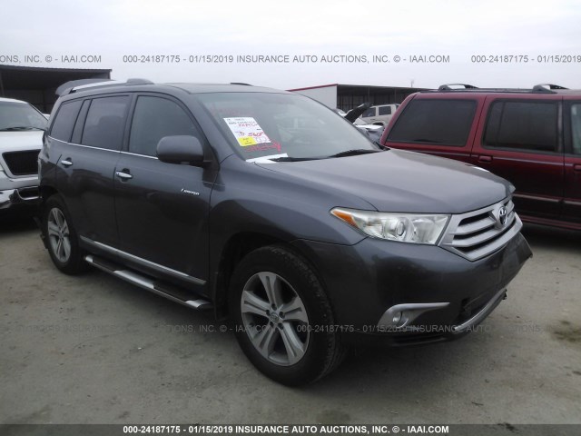 5TDDK3EH7CS105650 - 2012 TOYOTA HIGHLANDER LIMITED GRAY photo 1