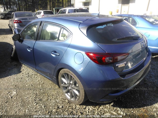 3MZBN1M31JM228704 - 2018 MAZDA 3 GRAND TOURING BLUE photo 3