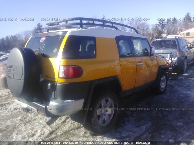 JTEBU11F570064935 - 2007 TOYOTA FJ CRUISER YELLOW photo 4