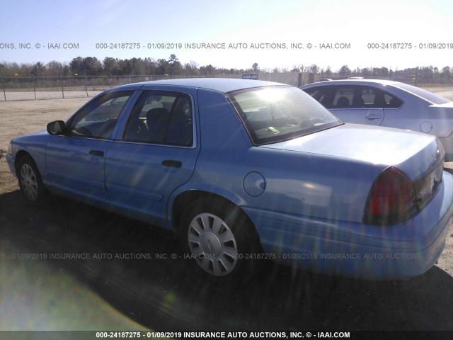 2FAHP71V89X149133 - 2009 FORD CROWN VICTORIA POLICE INTERCEPTOR BLUE photo 3