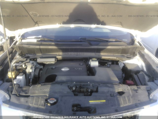 5N1AR2MN3GC627212 - 2016 NISSAN PATHFINDER S/SV/SL/PLATINUM WHITE photo 10