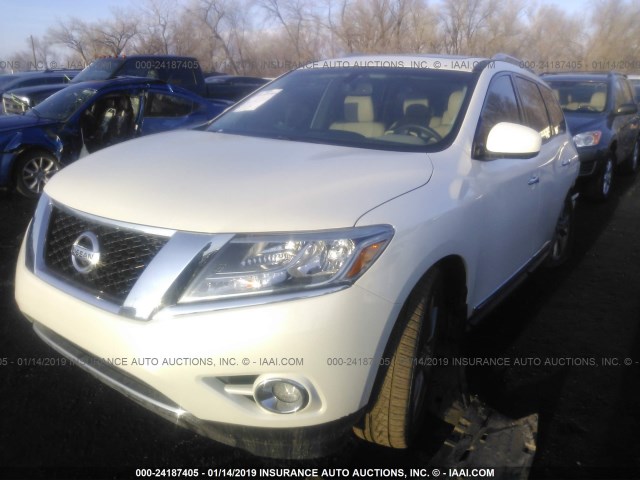 5N1AR2MN3GC627212 - 2016 NISSAN PATHFINDER S/SV/SL/PLATINUM WHITE photo 2