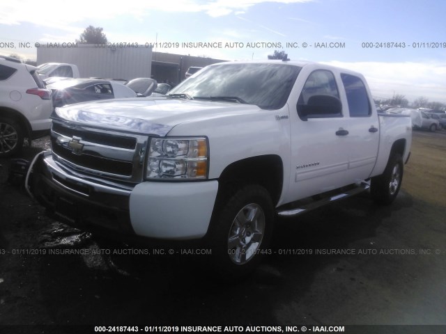 3GCXKUEJ3AG128800 - 2010 CHEVROLET SILVERADO K1500 HYBRID WHITE photo 2