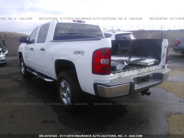 3GCXKUEJ3AG128800 - 2010 CHEVROLET SILVERADO K1500 HYBRID WHITE photo 3