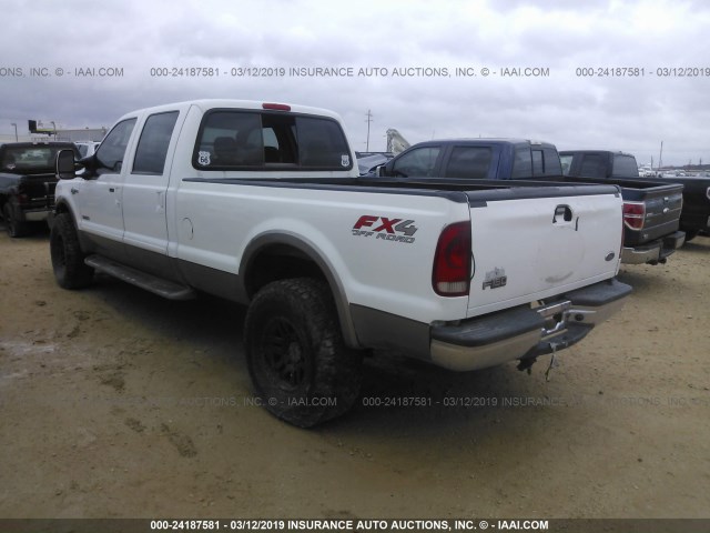 1FTWW31P45EC24159 - 2005 FORD F350 SRW SUPER DUTY WHITE photo 3