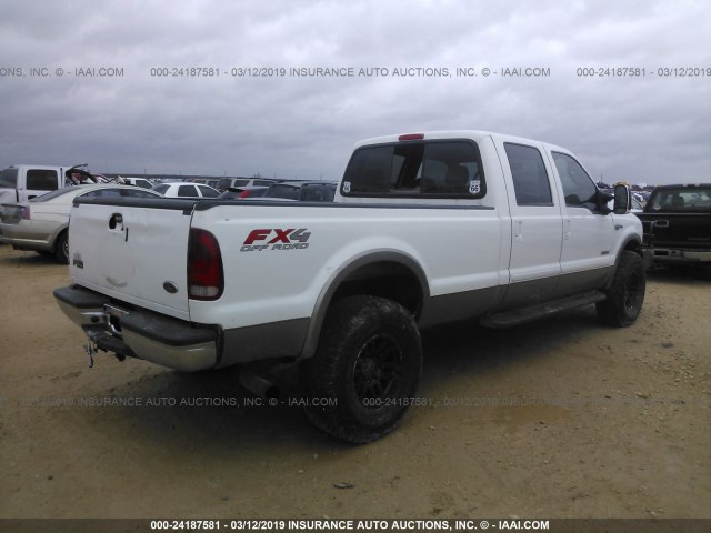 1FTWW31P45EC24159 - 2005 FORD F350 SRW SUPER DUTY WHITE photo 4