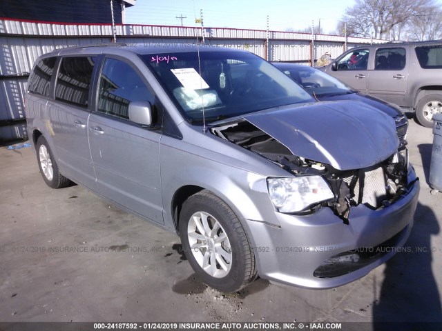 2C4RDGCG1GR351397 - 2016 DODGE GRAND CARAVAN SXT SILVER photo 1