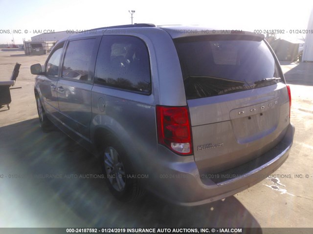 2C4RDGCG1GR351397 - 2016 DODGE GRAND CARAVAN SXT SILVER photo 3