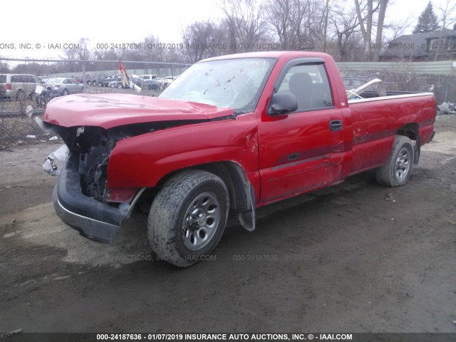 3GCEC14X46G168609 - 2006 CHEVROLET SILVERADO C1500 RED photo 2