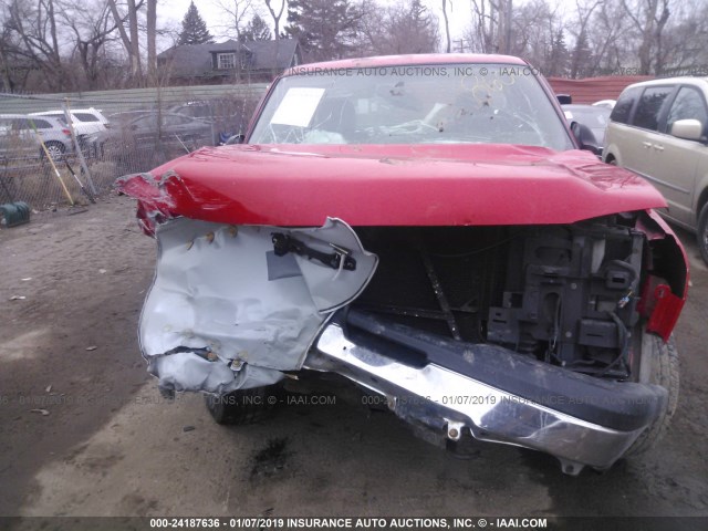 3GCEC14X46G168609 - 2006 CHEVROLET SILVERADO C1500 RED photo 6