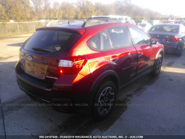 JF2GPABC0G8280099 - 2016 SUBARU CROSSTREK PREMIUM RED photo 4