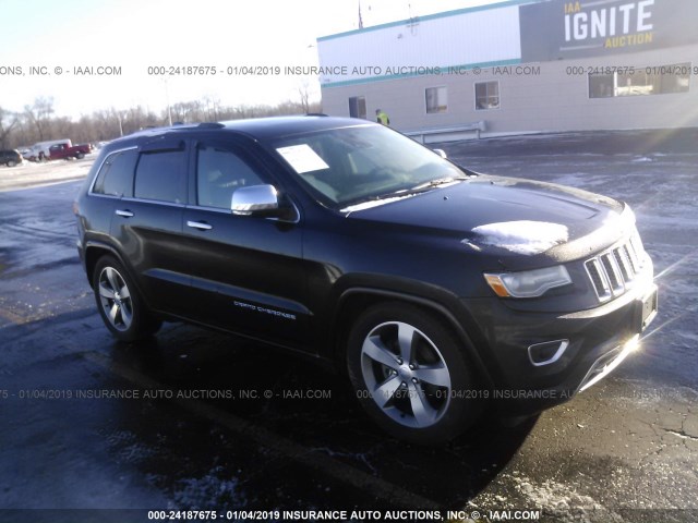 1C4RJFCG2EC232850 - 2014 JEEP GRAND CHEROKEE OVERLAND BLACK photo 1