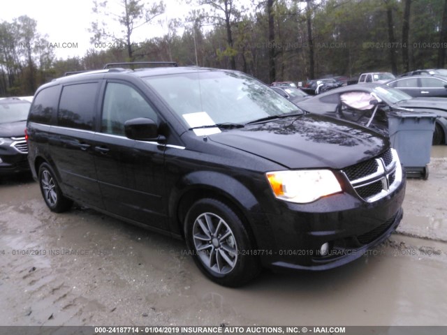 2C4RDGCG9HR847727 - 2017 DODGE GRAND CARAVAN SXT BLACK photo 1