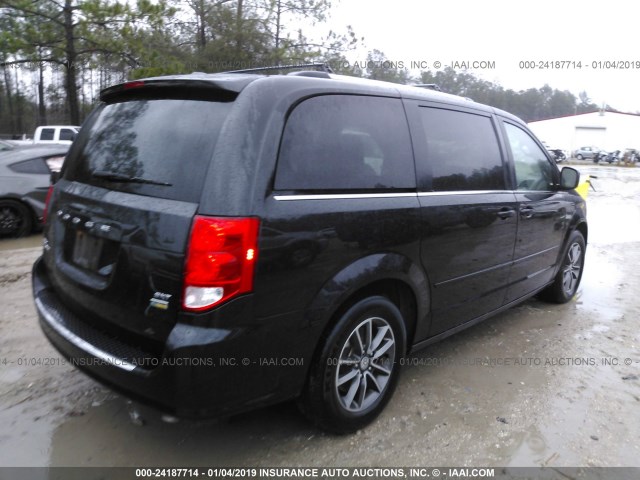 2C4RDGCG9HR847727 - 2017 DODGE GRAND CARAVAN SXT BLACK photo 4