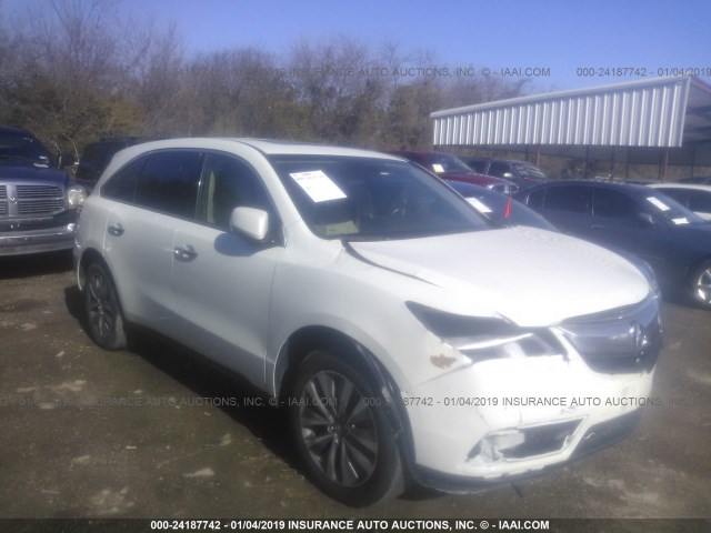 5FRYD4H45FB004561 - 2015 ACURA MDX TECHNOLOGY WHITE photo 1