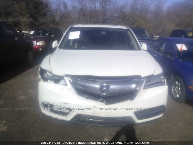 5FRYD4H45FB004561 - 2015 ACURA MDX TECHNOLOGY WHITE photo 6