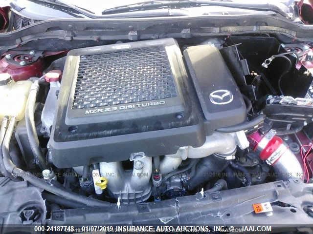 JM1BL1H38A1184362 - 2010 MAZDA SPEED 3 RED photo 10