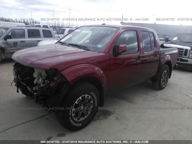 1N6AD0EV8KN710019 - 2019 NISSAN FRONTIER SV/SL/PRO-4X BURGUNDY photo 2