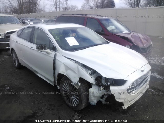 3FA6P0K9XGR192268 - 2016 FORD FUSION TITANIUM WHITE photo 1