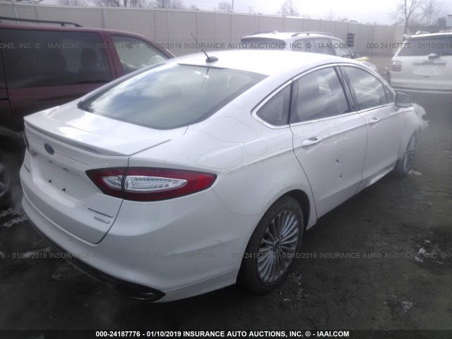 3FA6P0K9XGR192268 - 2016 FORD FUSION TITANIUM WHITE photo 4