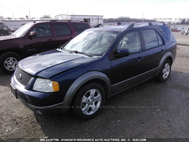 1FMZK02186GA16482 - 2006 FORD FREESTYLE SEL BLUE photo 2