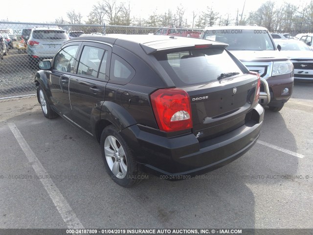 1C3CDWDA8CD513750 - 2012 DODGE CALIBER SXT BLACK photo 3