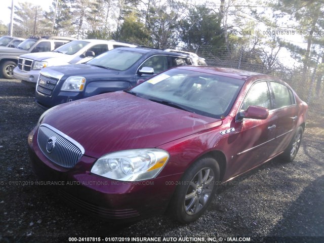 1G4HR57Y16U127256 - 2006 BUICK LUCERNE CXL RED photo 2