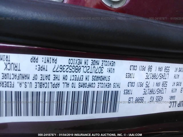 3D7UT2CL0BG523677 - 2011 DODGE RAM 2500 RED photo 9