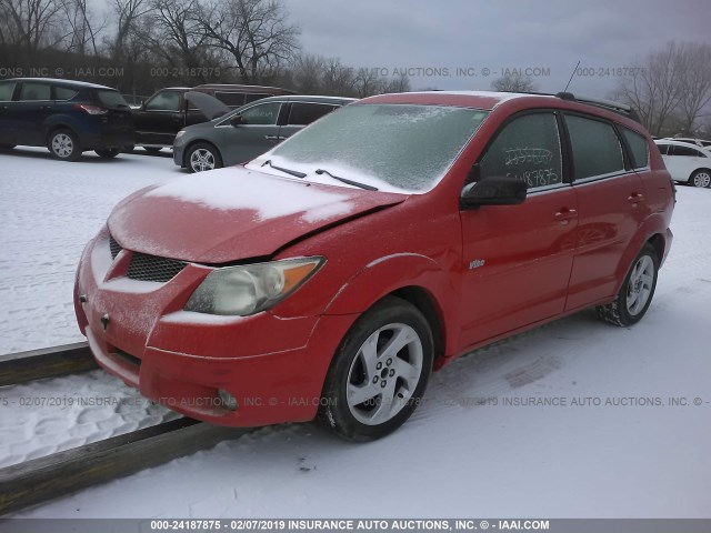 5Y2SL64844Z456510 - 2004 PONTIAC VIBE RED photo 2