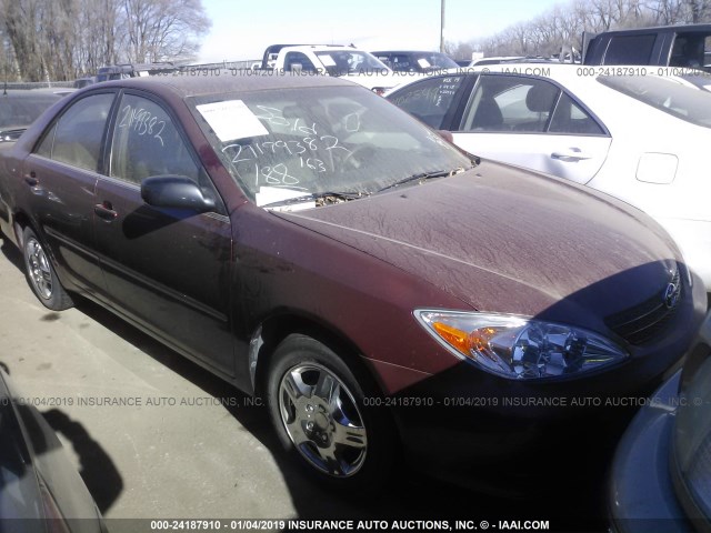 4T1BE32KX3U130225 - 2003 TOYOTA CAMRY LE/XLE/SE MAROON photo 1