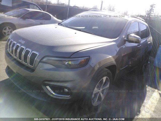 1C4PJMDX0KD155590 - 2019 JEEP CHEROKEE LIMITED BROWN photo 2