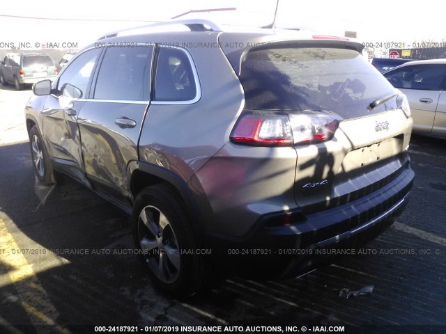 1C4PJMDX0KD155590 - 2019 JEEP CHEROKEE LIMITED BROWN photo 3