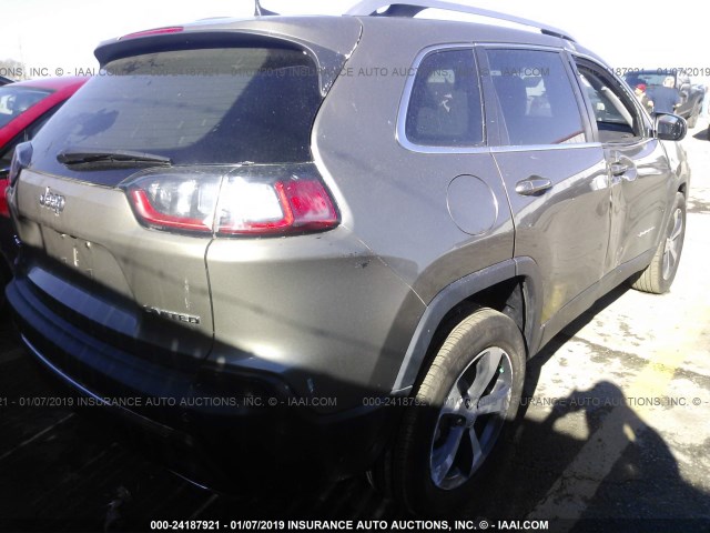 1C4PJMDX0KD155590 - 2019 JEEP CHEROKEE LIMITED BROWN photo 4