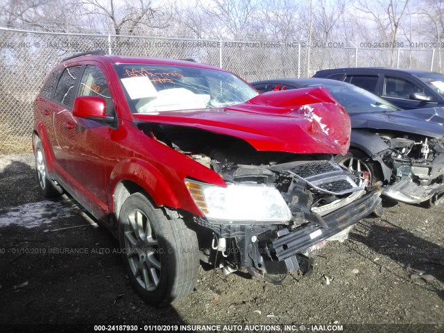 3C4PDDBGXFT593799 - 2015 DODGE JOURNEY SXT RED photo 1