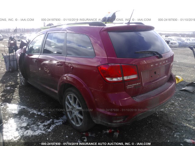 3C4PDDBGXFT593799 - 2015 DODGE JOURNEY SXT RED photo 3