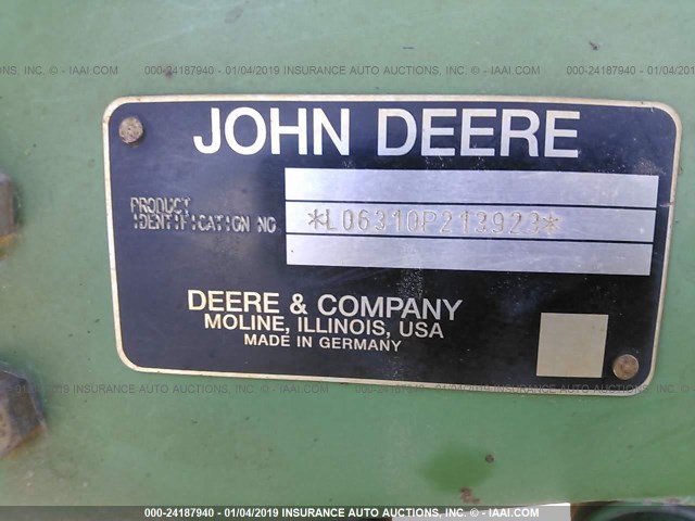 L06310P213923 - 2000 JOHN DEERE 6310  GREEN photo 9