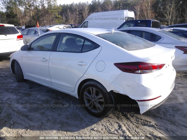 5NPD84LF3JH312500 - 2018 HYUNDAI ELANTRA SEL/VALUE/LIMITED WHITE photo 3