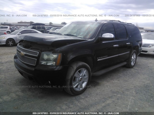 1GNFC36069R277309 - 2009 CHEVROLET SUBURBAN BLACK photo 2