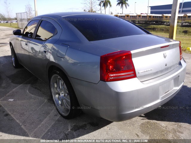 2B3KA43R37H717149 - 2007 DODGE CHARGER SE/SXT SILVER photo 3