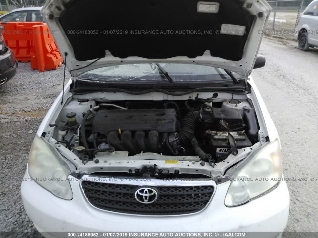 1NXBR32E46Z592153 - 2006 TOYOTA COROLLA WHITE photo 10