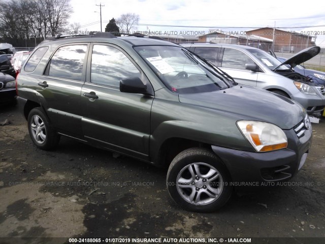 KNDJF723477322144 - 2007 KIA SPORTAGE EX/LX GREEN photo 1