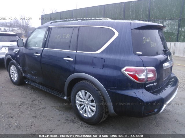 JN8AY2ND7H9008953 - 2017 NISSAN ARMADA SV/SL/PLATINUM BLUE photo 3