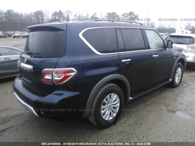 JN8AY2ND7H9008953 - 2017 NISSAN ARMADA SV/SL/PLATINUM BLUE photo 4