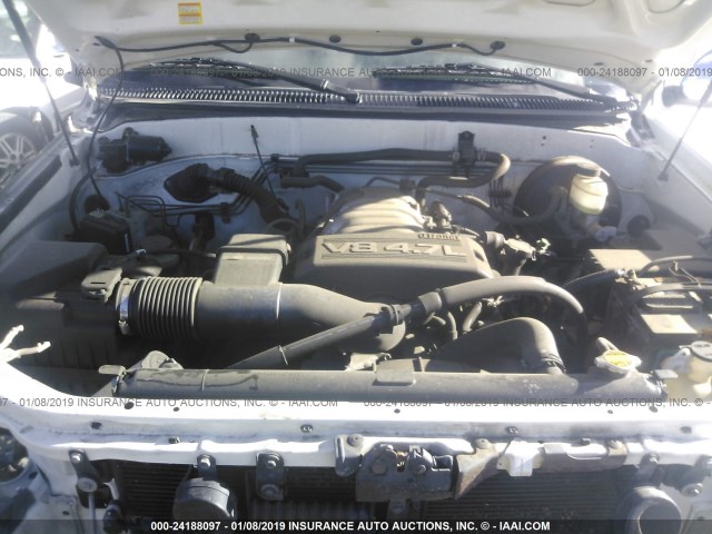 5TBBT441X4S446811 - 2004 TOYOTA TUNDRA ACCESS CAB SR5 WHITE photo 10