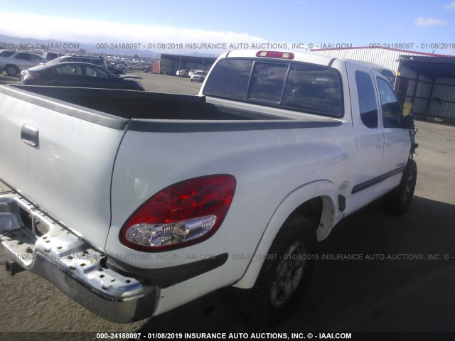5TBBT441X4S446811 - 2004 TOYOTA TUNDRA ACCESS CAB SR5 WHITE photo 4